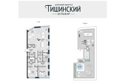 Планировка пентхауса 132 кв м