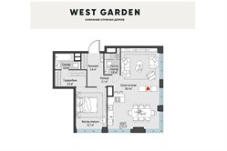 Планировка пентхауса 74 кв м