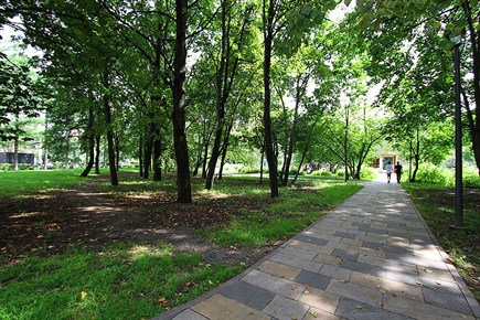 Пешеходные дорожки в парке Святослава Федорова