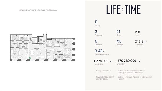 LIFE TIME 5 спальные квартиры