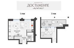 Планировка пентхауса 52 кв м