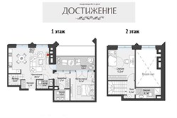 Планировка пентхауса 69 кв м