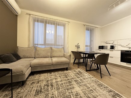 ЖК Селигер Сити кухня-гостиная в 4 комнатной квартире