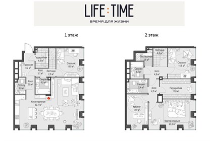 Пентхаус площадью 178.6 кв м в ЖК Лайф Тайм (LIFE TIME)